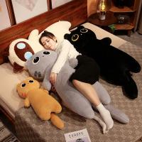 65cm Stuffed Cat Pillow Adorable Long Body Kitten Doll Stuffed PP Companion Toys Plushie หมอนตุ๊กตาสัตว์ยัดไส้ของเล่นเด็กสาวของขวัญยัดไส้หมอนสําหรับแมว