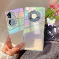 (Hulux electron)เคสใสไล่ระดับสีสำหรับ P50 P40 P30 Mate 40 50 30 X20 8 7ฝาแข็งใส