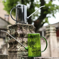 Green Gardening Watering Watering Pot Transparent Plastic Watering Pot Metal Long Mouth Watering Pot Household Necessities