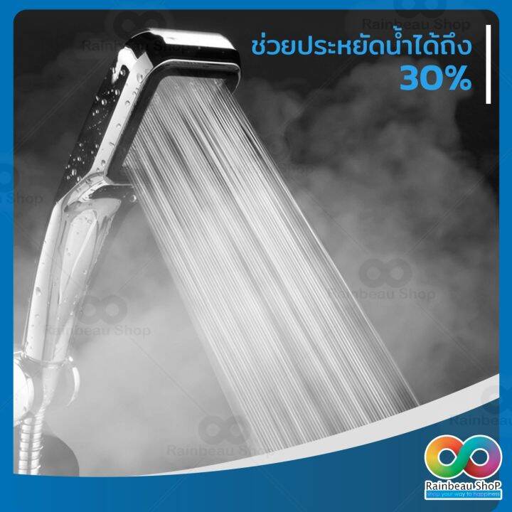 ฝักบัวแรงดันสูง-ฝักบัวเกาหลี-ช่วยเพิ่มแรงดันน้ำ-และประหยัดน้ำ-spa-energy-spray-shower-head-ฝักบัวประหยัดน้ำ-ฝักบัวอาบน้ำ-silver