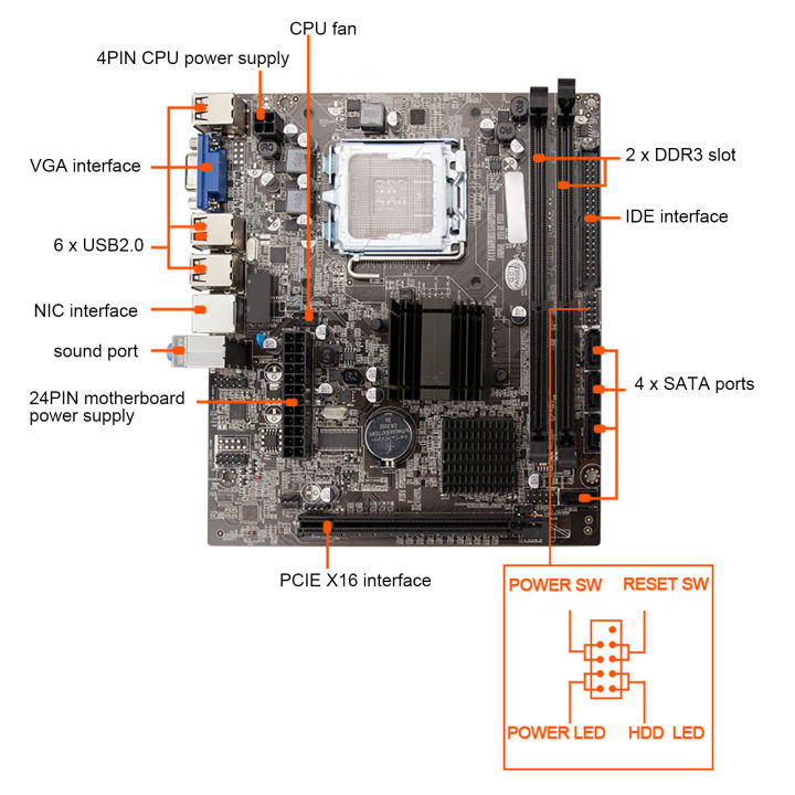 เมนบอร์ดเสถียรภาพสูงแผงวงจรคอมพิวเตอร์-m-atx-สำหรับเดสก์ท็อปสำหรับคอมพิวเตอร์