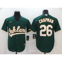 High volume jerseys MLB Oakland Athletics 26 Matt Chapman 24 Rickey Henderson Baseball Jersey White Green Yellow Retro Baseball uniform