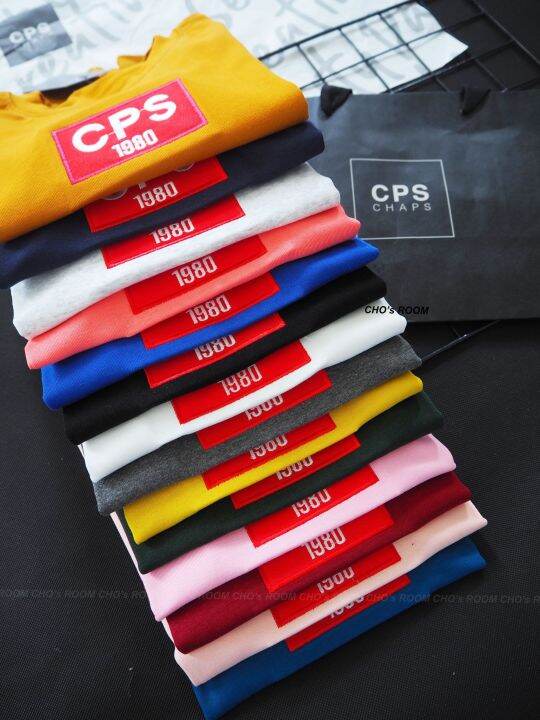 เสื้อยืดแขนสั้นรัดรูป-cps-1980-ผ้าบุ้ง-งานปัก-งานป้าย-ฟรีไซส์-รอบอก-32-36