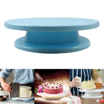 Rotating Cake Turntable White Cake Stand Spinner for Cake