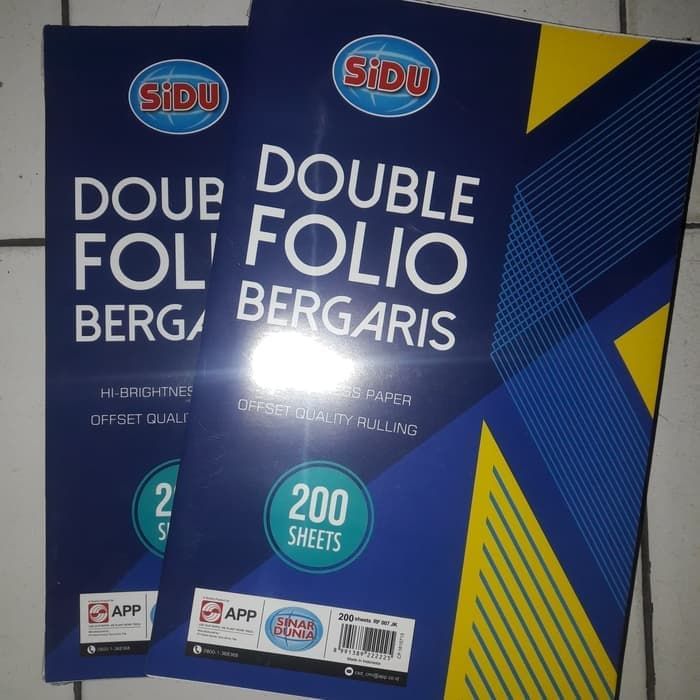 Kertas Double Folio Bergaris 200 Sheet Sidu Lazada Indonesia