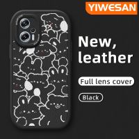 YIWESAN เคสสำหรับ Xiaomi X4 GT Poco X4 NFC Redmi K50i Note 11T Pro Note 11T Pro + เคสลายกระต่ายหมีน่ารักดีไซน์ใหม่นุ่มหนังซิลิกาเคสโทรศัพท์เจลฝาปิดเลนส์เต็มกล้องกันกระแทกเคสกันกระแทก