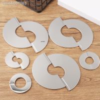 ✳  1Pc Self-Adhesive Shower Faucet Decorative Cover Chrome Finish Stainless Steel Water Pipe Wall Covers Bathroom Tool Accessories