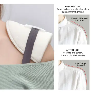 1Pair Foam Sponge Shoulder Pads Sewing Set-in Shoulder Pads For Women Men  Jacket Blazer T