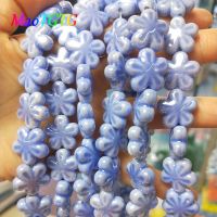 Five-petaled Flowers Ceramic Beads For Jewelry Making Bracelet Necklace 8X18mm Colorful Ceramic Flower Beads Wholesale