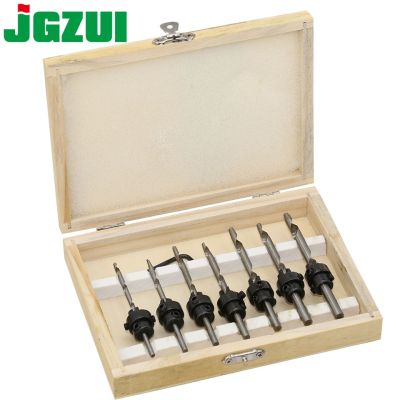 HH-DDPJ7pcs Countersink Drill Woodworking Drill Bit Set Drilling Pilot Holes For Screw Sizes3-6