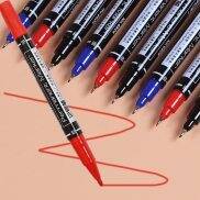 3 Cái Bút Dạ Không Xóa Được Đen Xanh Dương Đỏ Hai Đầu Bút Đánh Dấu Cho