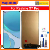 MagicMeta TFT 6. 55นิ้วจอ LCD สำหรับ Realme X7 Pro ชุดดิจิไทเซอร์หน้าจอจอ LCD แบบสัมผัสสำหรับ Realme X7 Pro RMX2121หน้าจอสำรอง RMX2111