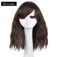 3076 Xi.Rocks Fire High Temperature Fiber Lolita Fluffy Halloween Long Curly Synthetic Dark Brown Cosplay Wig For Women