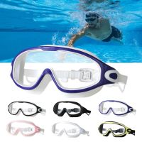 Big Frame Swimming Goggles for Adults with Earplugs Swim Glasses for Men Women Professional HD Anti-fog Goggles Silicone Eyewear Accessories Accessori