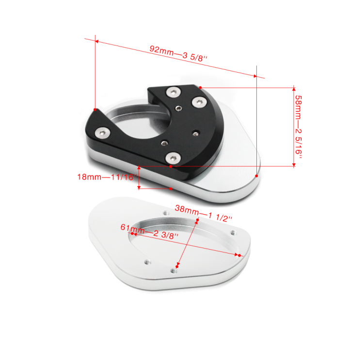 ที่รองเท้าปั่นจักรยานต่อด้านข้าง-cnc-สำหรับ-kawasaki-kle-650-versys-2007-2020-klz-1000-versys-2012-2017อุปกรณ์เสริมมอเตอร์ไซค์