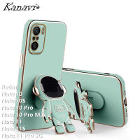 Kanavi เคสโทรศัพท์แฟชั่น Electroplated กับนักบินอวกาศยืนสำหรับ Xiaomi Redmi Note 10S Note 10 Pro Note 10 Pro Note 10 Pro Max Note 11S Note 11 Pro 5G ซิลิโคนกันกระแทกเคสโทรศัพท์มือถือ