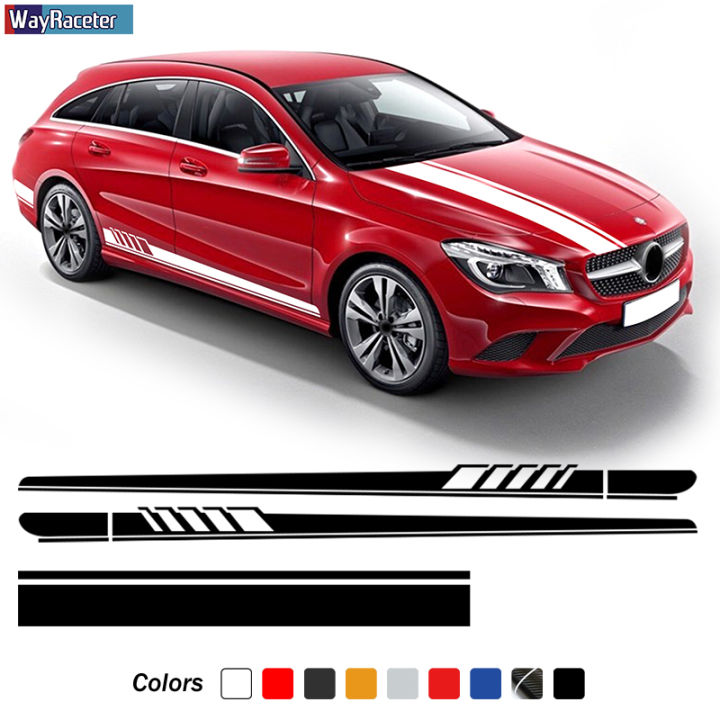 Edition 1 AMG Decal Car Door Side Stripes Skirt Sticker For
