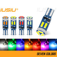 IUSIU 7SMD Non Polar T5 Led 74หลอดไฟ W3W ตัวบ่งชี้ Dashboard แผง4014เมตรไฟเตือนรถไฟ