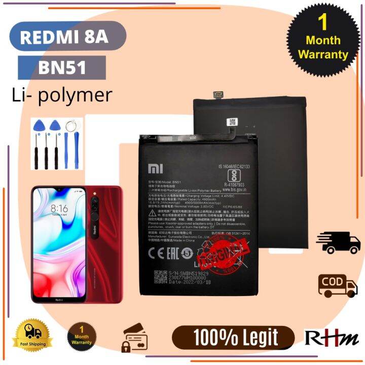 Xiaomi Redmi 8, 8A Battery, Model BN51 Original Quality Li-Polymer ...