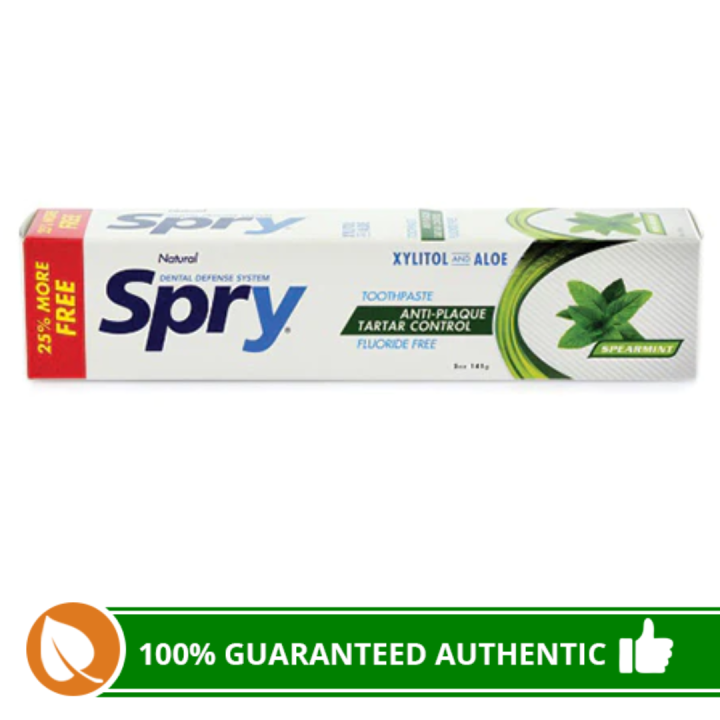 Spry Spearmint Toothpaste Fluoride-free 141g | Lazada PH