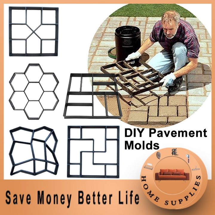 DIY Concrete Molds Cement Mold Floor Path Maker Mold Stone Garden Floor