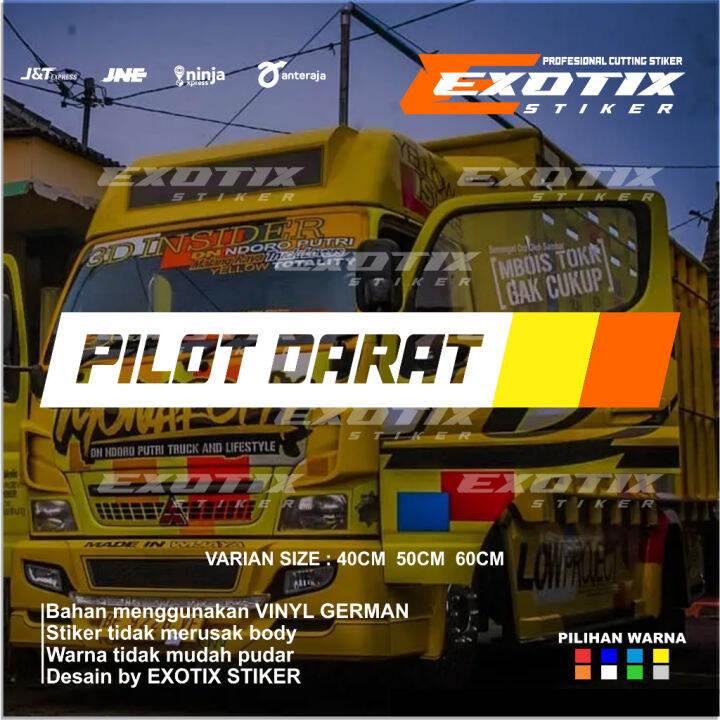 Stiker Kaca Truk Pick Up Stiker Pilot Darat Stiker Variasi Kaca Mobil ...