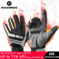 ROCKBROS Cycling Bicycle s Touch Screen Thermal Windproof Bike s Keep Warm Autumn Winter Thick Sport s Equipment