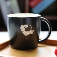 【CW】3D Engraving Large Ceramic Coffee Mugs Cup Creative Milk Mug Portable Tumbler Drink