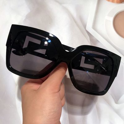 2021 New Fashion Brand Square Sunglasses For Women Vintage Oversized Graident Cat Eye Sun Glasses Female Black Leopard Men Shade
