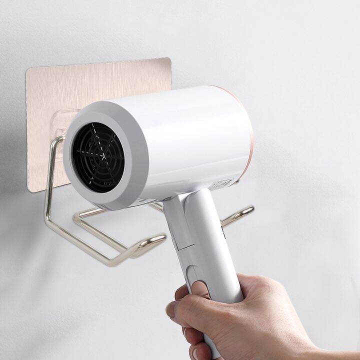 cc-punch-free-hair-dryer-holder-wall-mounted-storage-rack-organizer-hooks-shelf-accessories