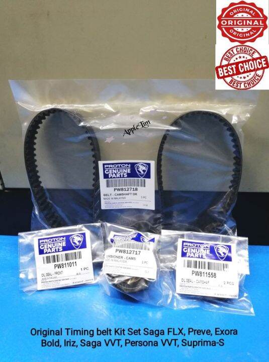 Proton Original Timing belt Kit Set Saga FLX, Preve, Exora Bold, Iriz,Saga VVT, Persona VVT