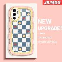 JIUMOO เคสสำหรับ VIVO V23E 4G V23E 5G V23 5G S12 5G เคส Y75 5G ลายยิ้มมาการอนโคลอว์คลื่นขอบนุ่มกันกระแทกเคสมือถือรอยขีดข่วนกล้องรูขุมขนเล็กๆฝาครอบป้องกัน TPU ซิลิโคนแบบใส