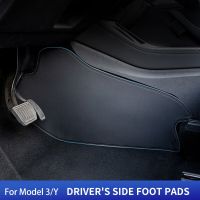 For tesla model 3 2019-2022 2023/model y Central control anti-dirty mat front side foot pad Leather car interior accessories