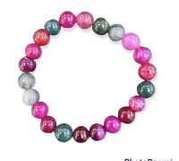 DIY beaded bracelet for women.  Multi colored stone 8 MMBead for jewelry making.