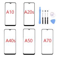 โทรศัพท์หน้าจอสัมผัสสําหรับ Samsung Galaxy A10 A10S A20 A30 A40 A50 A60 A70 หน้าจอสัมผัสด้านหน้าแผงกระจกหน้าจอสัมผัส LCD ด้านนอก Dis