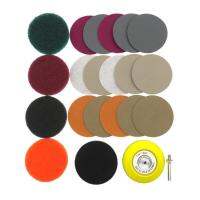 21Pcs 3 Inch Car Headlight Repair Pad Headlight Polishing Discs Car Headlight Care Sanding Grinder With Soft Foam Buffering Pad