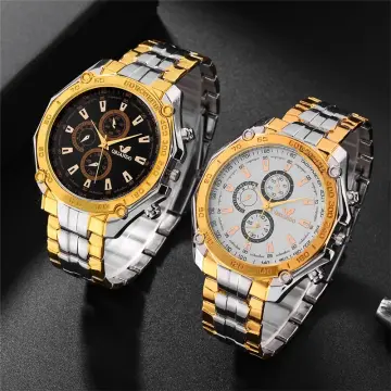 Gold chain watches for on sale mens