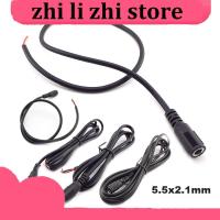 zhilizhi Store 5.5x2.1mm 12V 5A DC Female Plug Power Supply  Cable DIY Extension 20 AWG Jack Cord DC Connector For LED Light CCTV