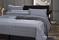 STEVENS  ชุดเครื่องนอน ดีไซน์ TIMBER GRAY  รุ่น COTTON FRESH SATEEN ทอ JACQUARD  450 เส้นด้าย