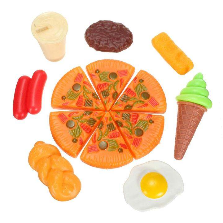 13X Childrens Kids Egg Pizza Slices Cola Ice Cream Pretend Kitchen Play