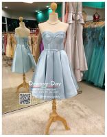 ชุดราตรีออกงาน ชุดราตรีสวยหรู ชุดถ่ายพรีเว็ดดิ้ง PF047-LBL ฟ้า dressy-day