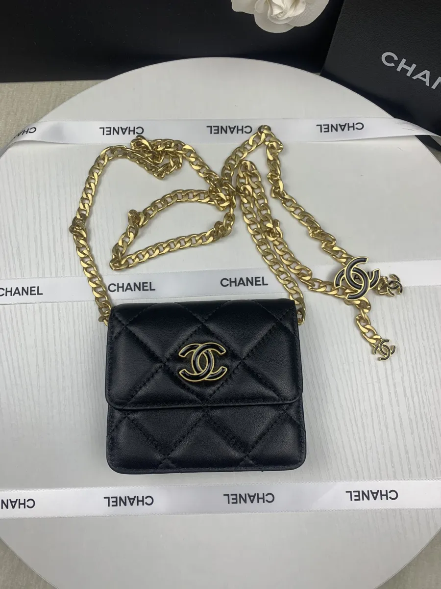 Chanel Shopping Bag Black Gift Bag Wrapping Fashion  Etsy