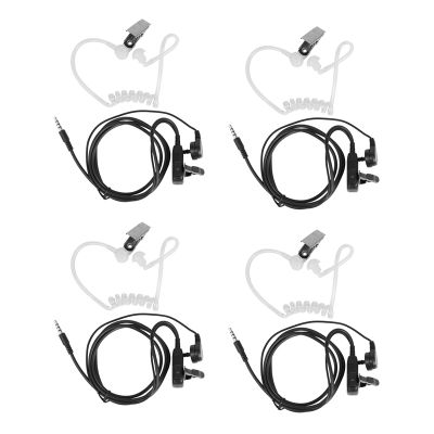 20X Surveillance Security Clear Coiled Acoustic Air Tube Earpiece PTT for iPhone Samsung Huawei HTC LG Sony