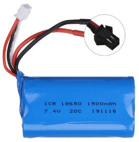 【Free shipping】 【Innovative】 18650 7.4V 1500MAh 2200MAh 3000MAh Lipo สำหรับ Q46 Wltoys 10428 /12428/12423 WPL MN99S D90 U12A S033g Q1 H101 Rc เรือรถยนต์