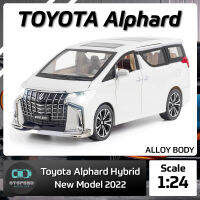 โมเดลรถเหล็ก TOYOTA ALPHARD (ลิขสิทธิ์แท้) 1/24 มีไฟหน้าไฟท้าย เปิดประตูได้ โมเดลรถยนต์ รถเหล็กโมเดล โมเดลรถ