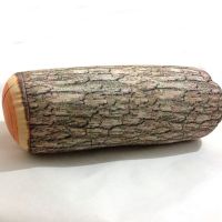 1 Piece Wood Log Pillow / Tree Stump Wood Texture Foam For Travel Sleeping Use Column Pillow In The Car Decoration Neck Cushion