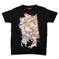 เสื้อยืด แขนสั้น แชปเตอร์วัน สเก๊ตบุ๊ค ลาย แมวประจัญบาน ผ้านิ่ม / Cat Invade Chapter One Sketchbook Soft T-Shirt
