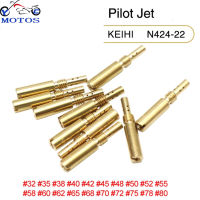 YC MOTOS 10Pcs เปลี่ยนคาร์บูเรเตอร์ Pilot ช้า Jet ชุดเปลี่ยน #32-#80สำหรับ Honda ATC250R Kawasaki Vulcan 34-38มม.PE คาร์บูเรเตอร์