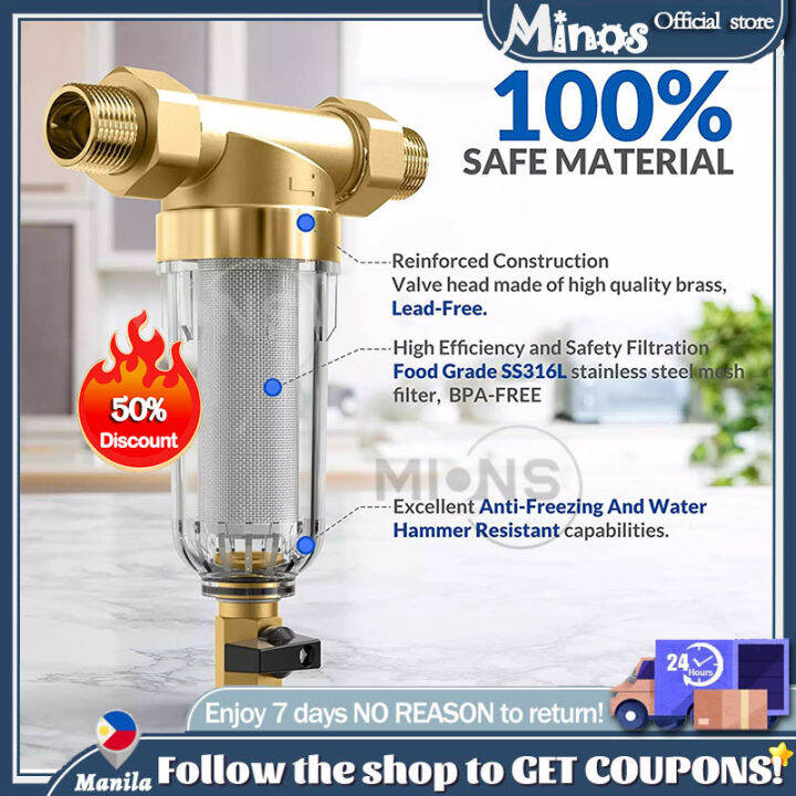 Food Grade 40 Micron Filtration Reusable Whole House Spindown Pre