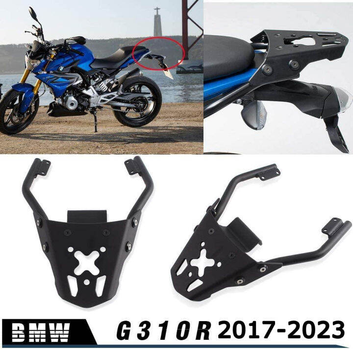 Allotmark Motorcycle Black Rear Luggage Rack Extended Carrier Top Mount